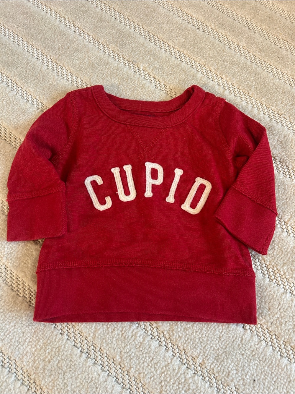 GAP Red 'CUPID' Crewneck Sweatshirt